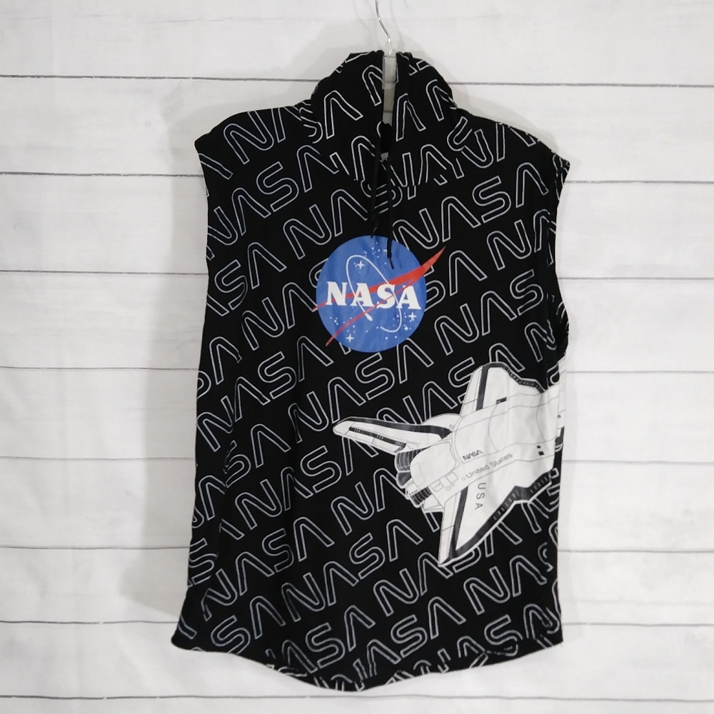 NASA sleeveless graphic hoodie large